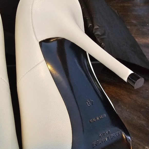 Saint Laurent Kayla Leather Pumps in White, Size 8.5 US - Picture 9 of 10